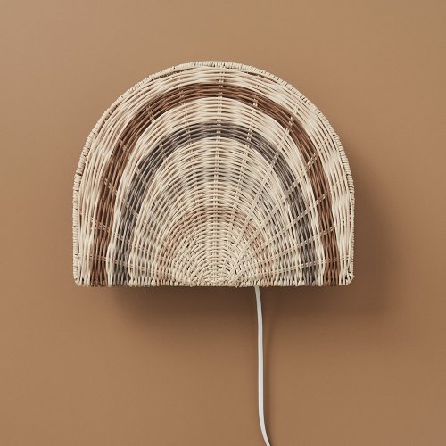 Lampe applique Rainbow en rotin