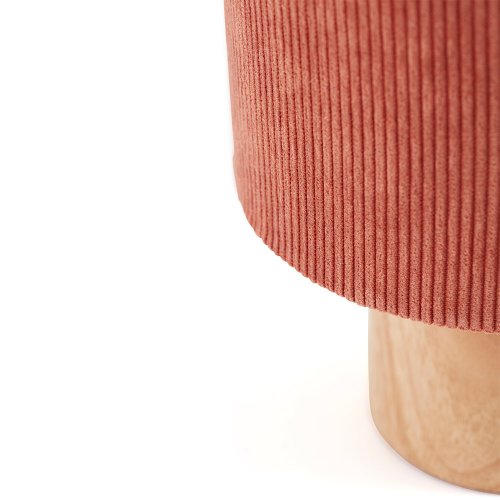 Lampe de chevet velours côtelé - Rouille