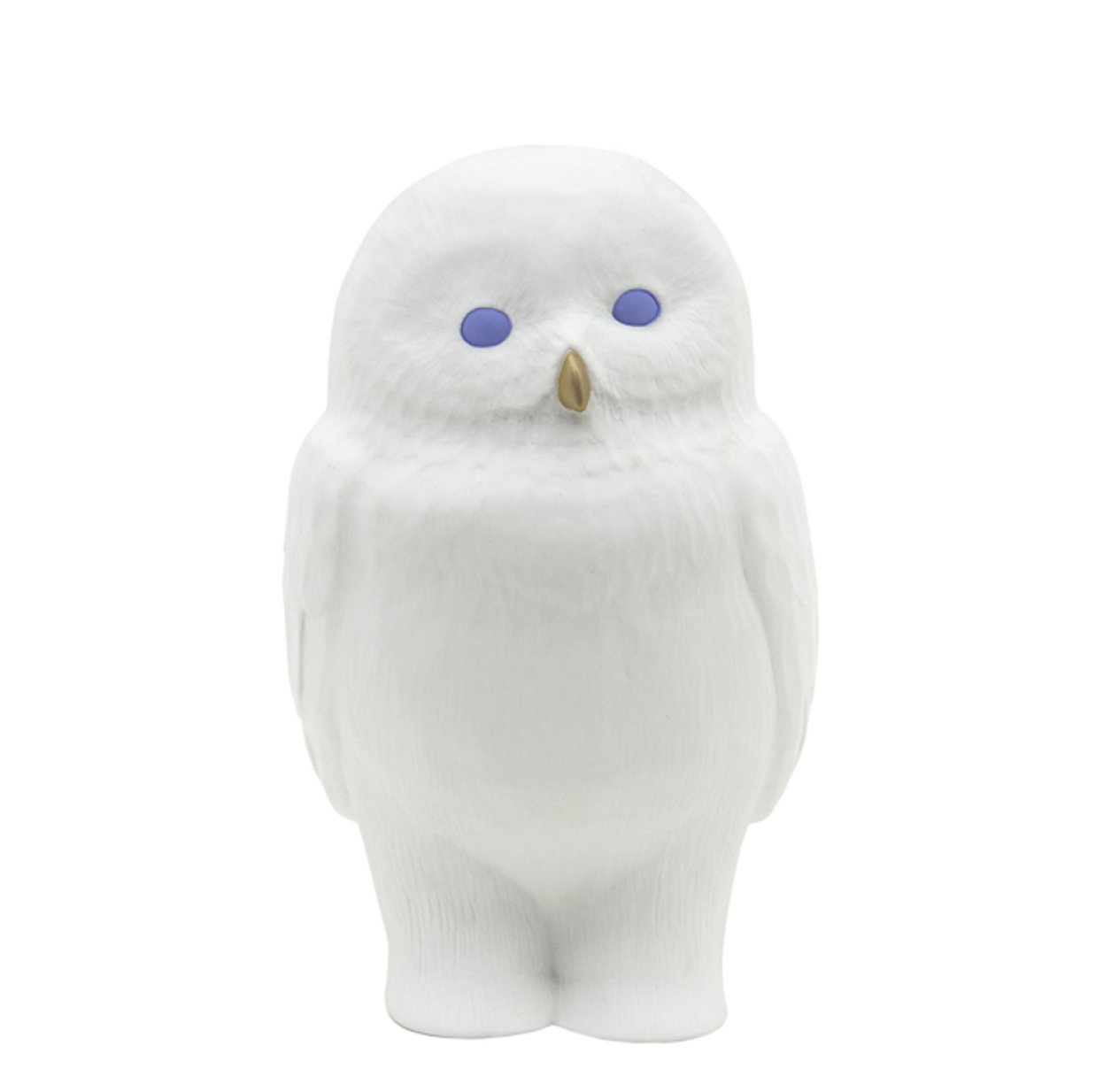 Lampe Chouette Akira aux yeux bleus - Blanc/Bleu