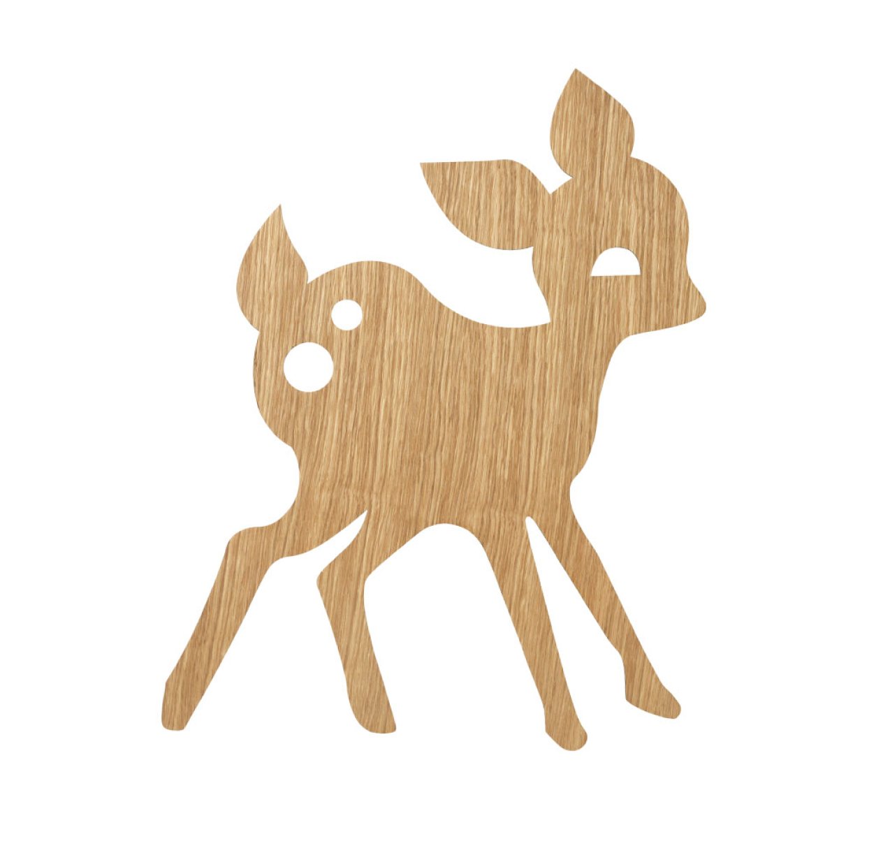 Lampe applique Faon - Chêne huilé