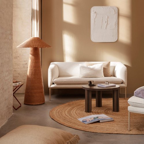 Lampadaire Dou en rotin