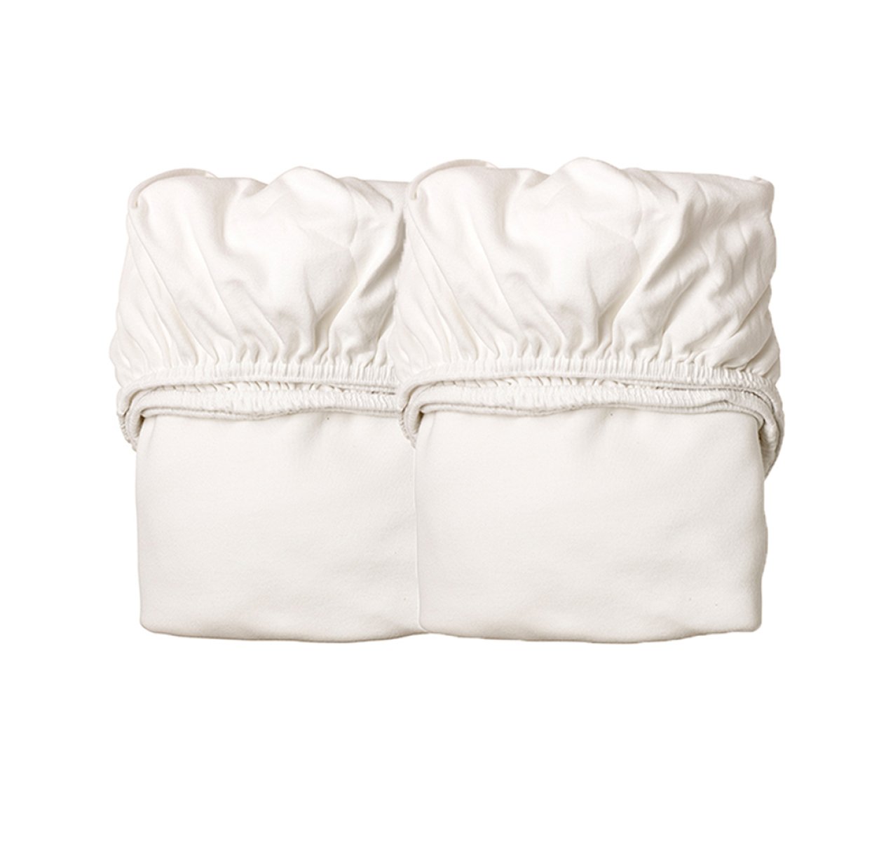 Lot de 2 draps housses pour berceau Leander - Blanc