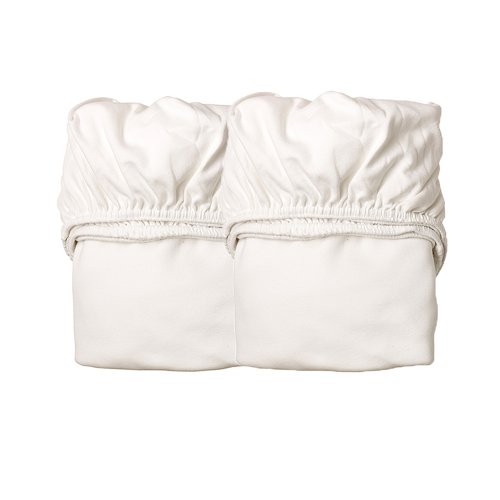 Lot de 2 draps housses pour berceau Leander - Blanc