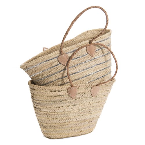 Panier rayure sequin - Argent