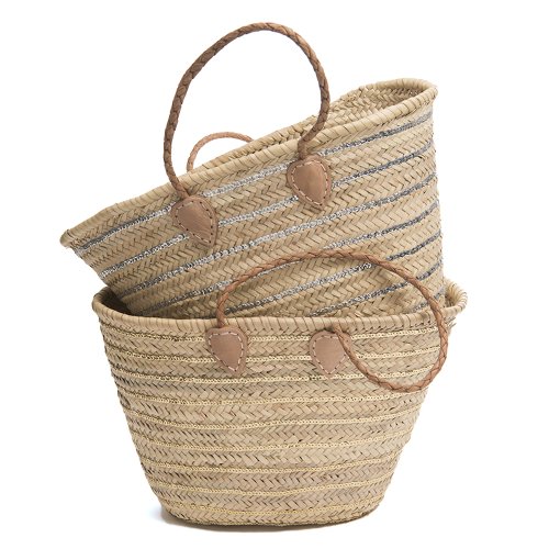 Panier rayure sequin - Argent