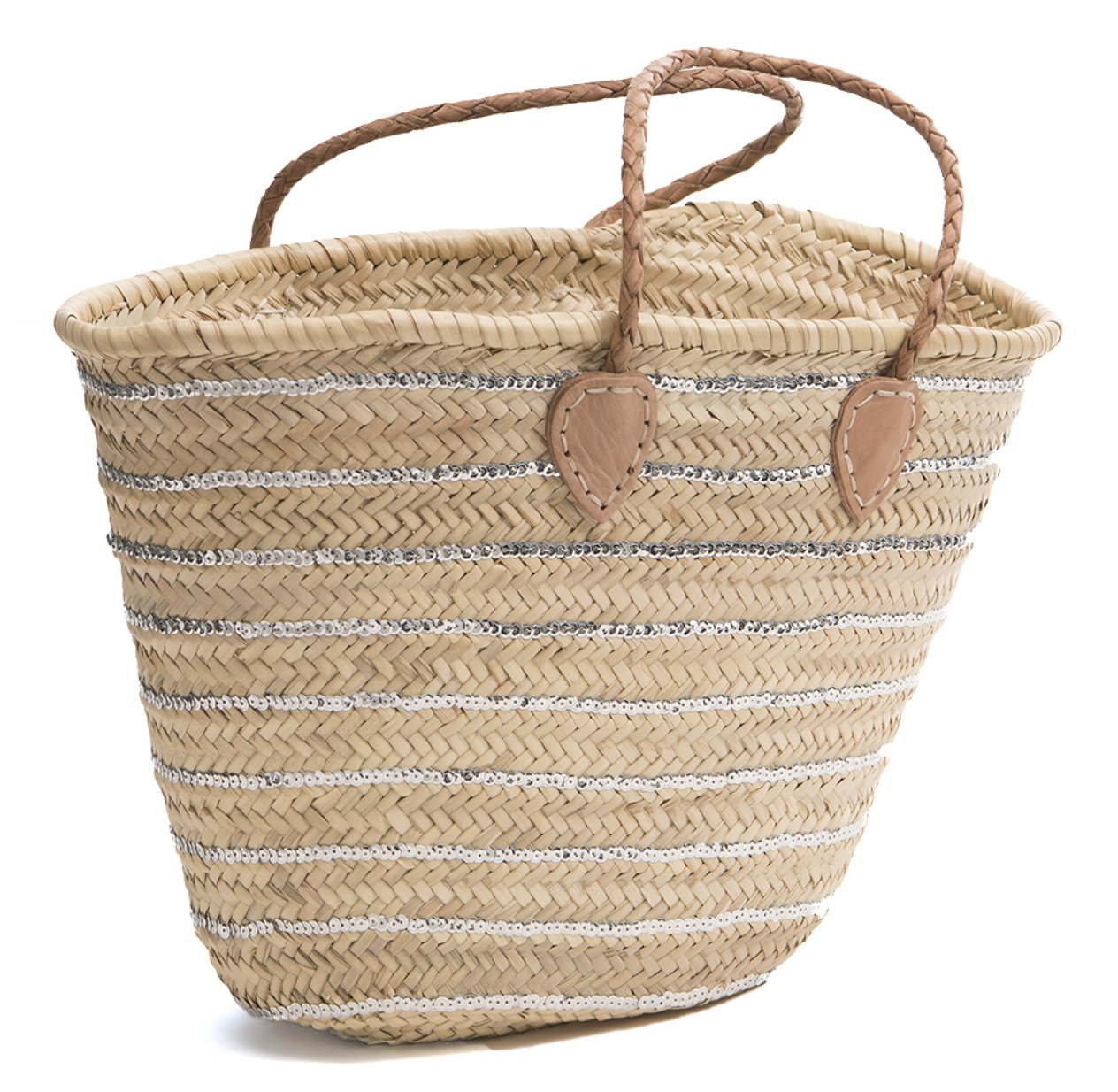 Panier rayure sequin - Argent