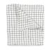 Taie d\'oreiller en lin Carreaux - Blanc/Noir