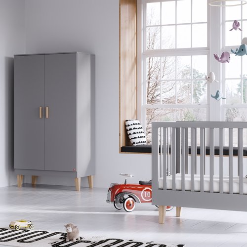 Lit bébé 60 x 120 Lounge - Gris clair