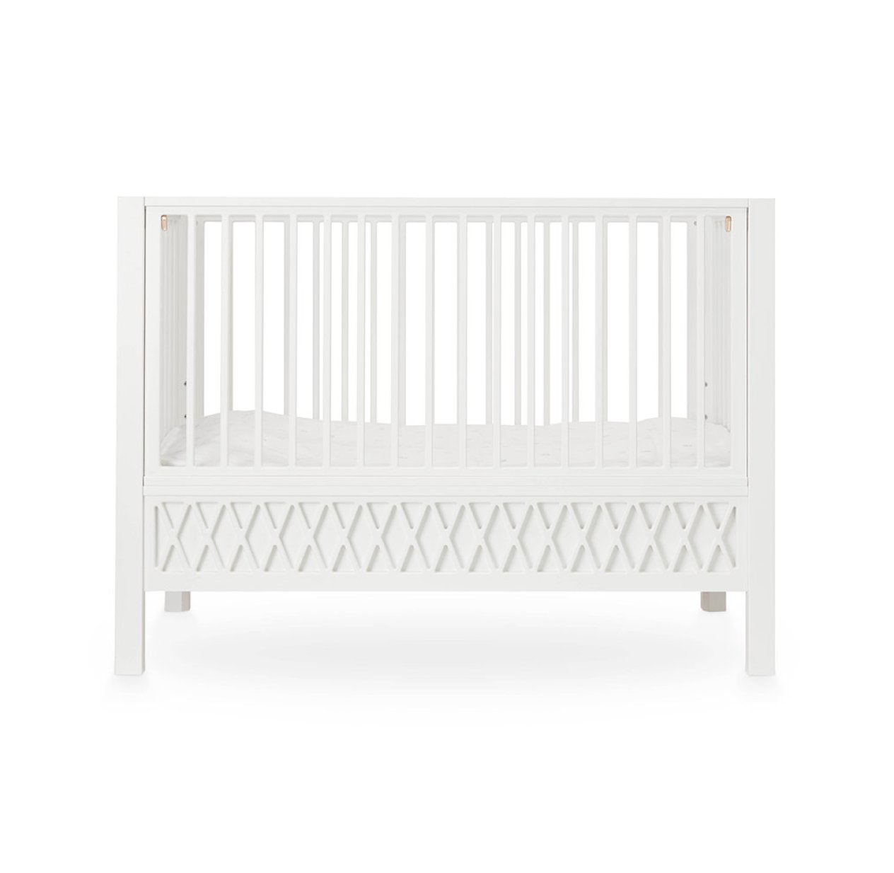 Lit bébé à barreaux 60 x 120 Harlequin - Blanc