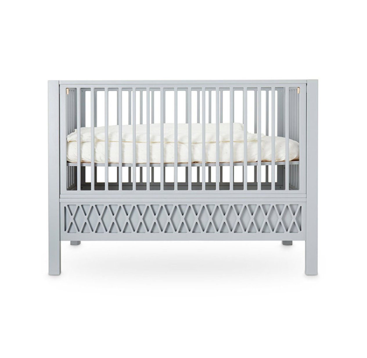 Lit bébé à barreaux 60 x 120 Harlequin - Gris clair