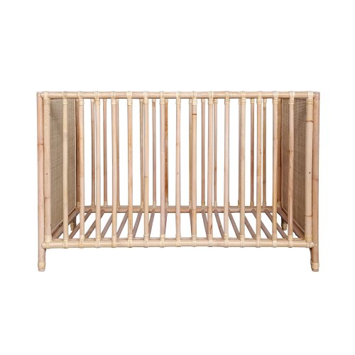 Lit bébé en rotin Nemo 60x120cm - Naturel