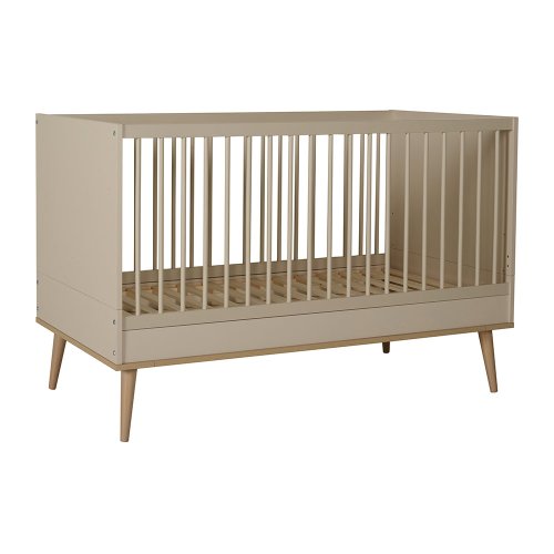 Lit Bébé évolutif Flow - Argile / Chêne