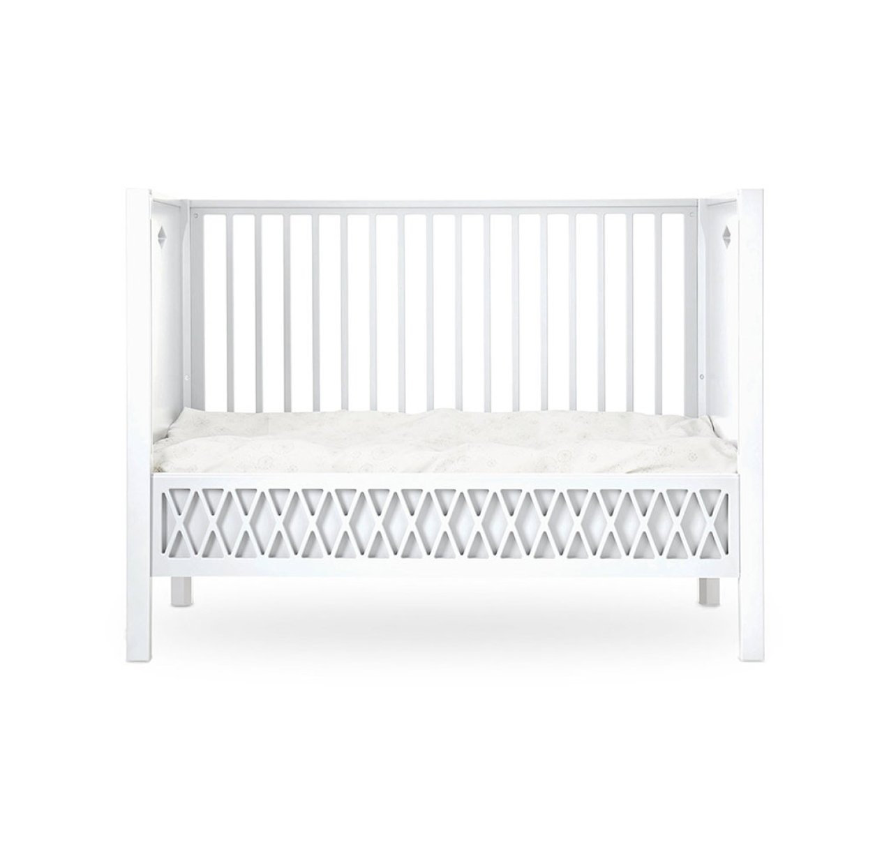 Lit bébé évolutif 70 x 140 Harlequin - Blanc