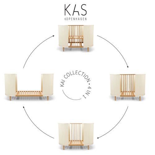 Lit bébé évolutif KAI - Crème