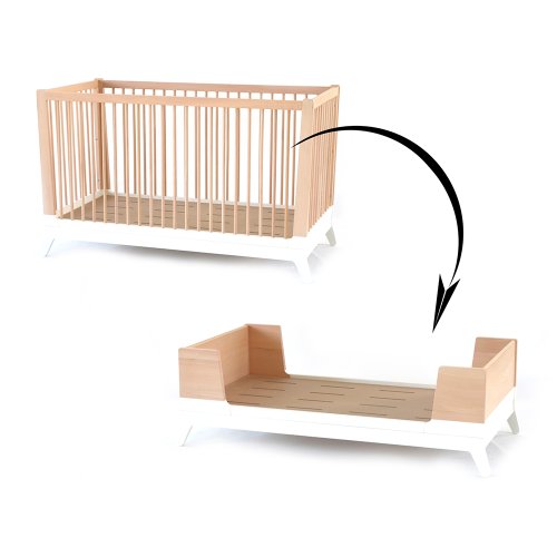 Lit bébé évolutif New Horizon 70 x 140 - Blanc