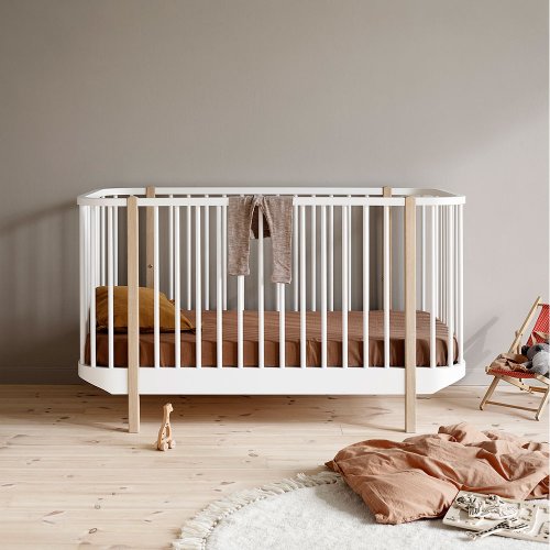 Lit bébé évolutif Wood - Chêne