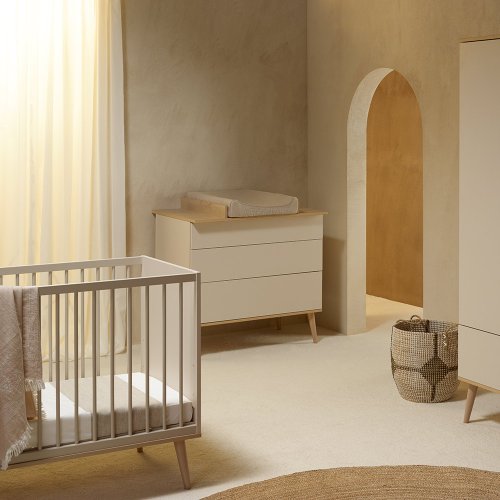 Lit Bébé Flow - Argile / Chêne