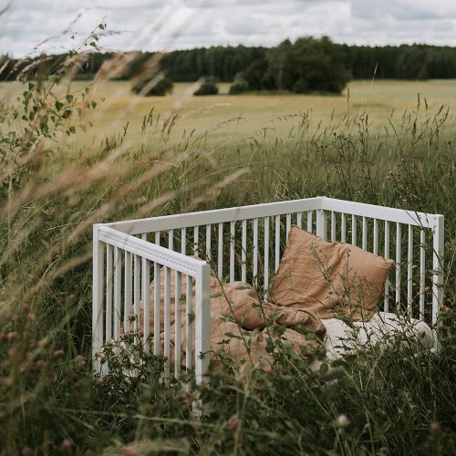 Lit bébé évolutif et son matelas - Blanc