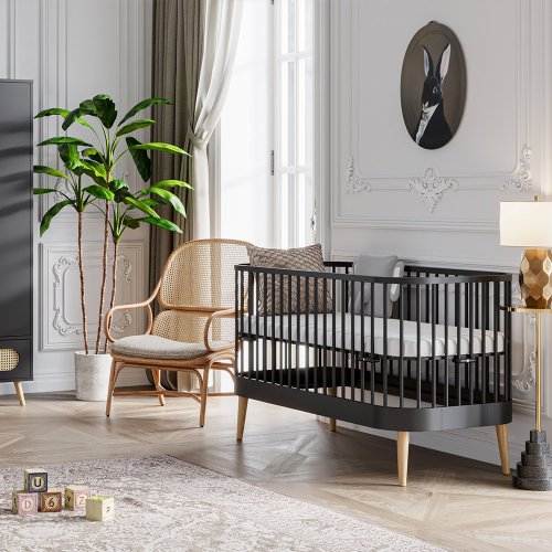 Lit bébé évolutif Paris - Noir