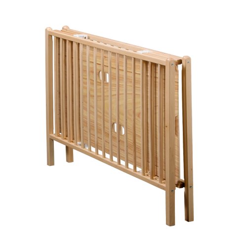 Lit bébé pliant Roméo - Hêtre vernis