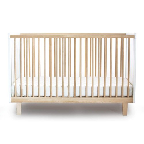 Lit bébé évolutif Rhea - Blanc/Bouleau