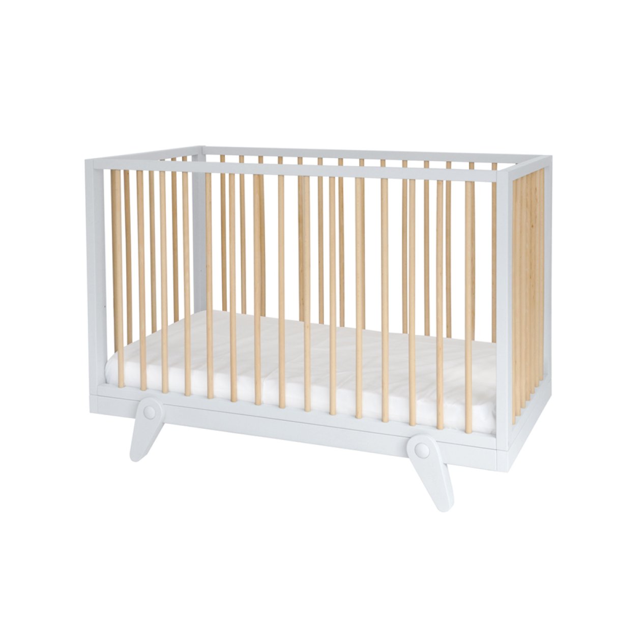 Lit bébé évolutif 60 x 120 cm Petipeton - Blanc