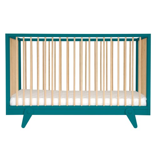 Lit bébé évolutif 70 x 140 cm Petipeton - Bleu canard