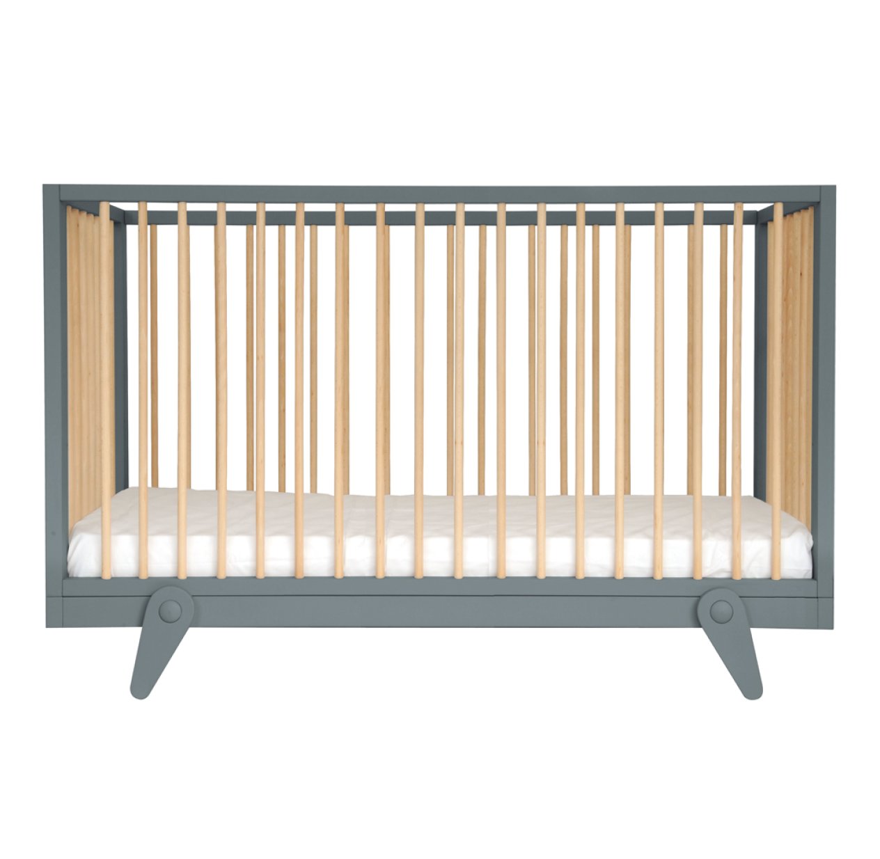 Lit bébé évolutif 70 x 140 cm Petipeton - Gris souris