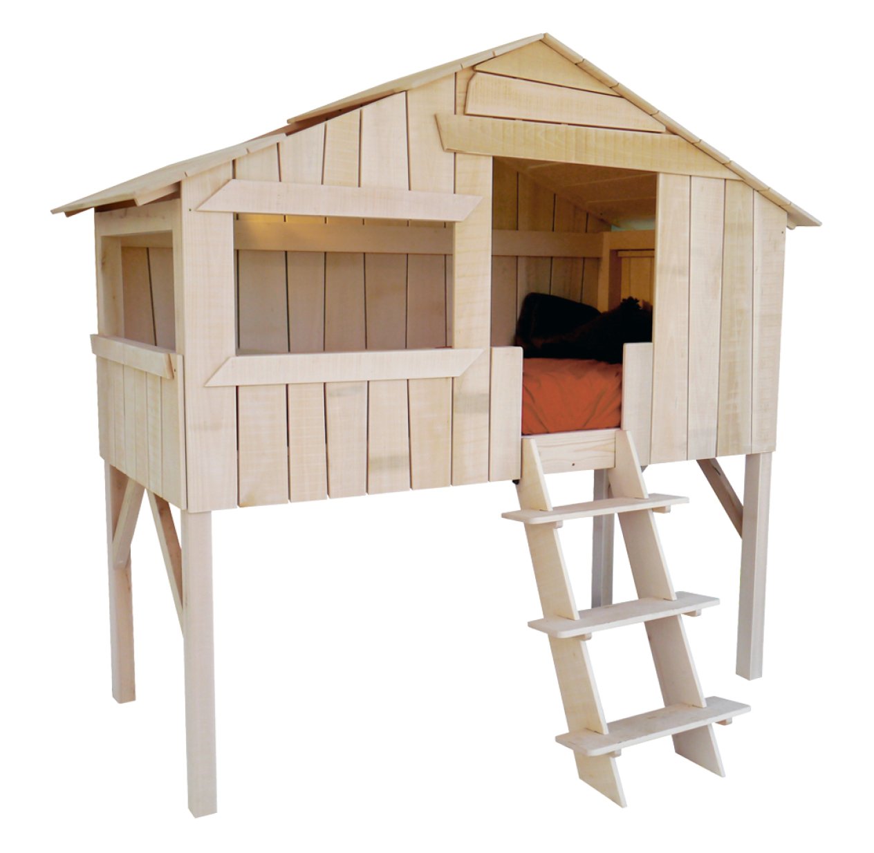 Lit Cabane Tilleul - Naturel