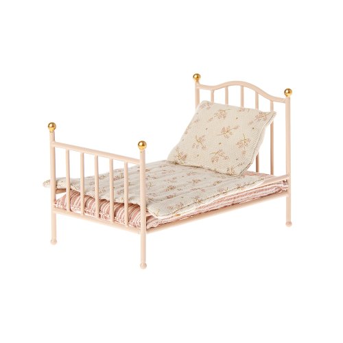 Lit de Souris Vintage Miniature - Rose pâle