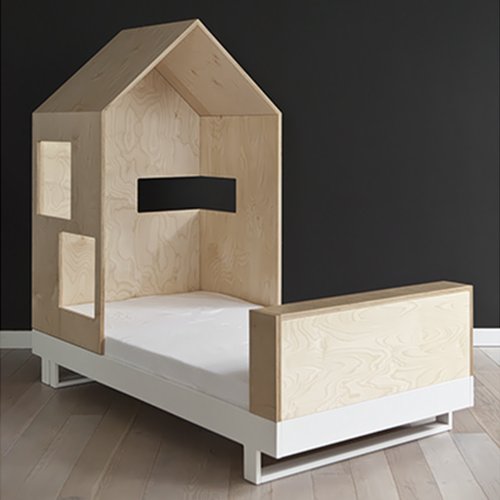 Lit junior Maison The Roof - Bouleau Kutikai pour chambre enfant - Les