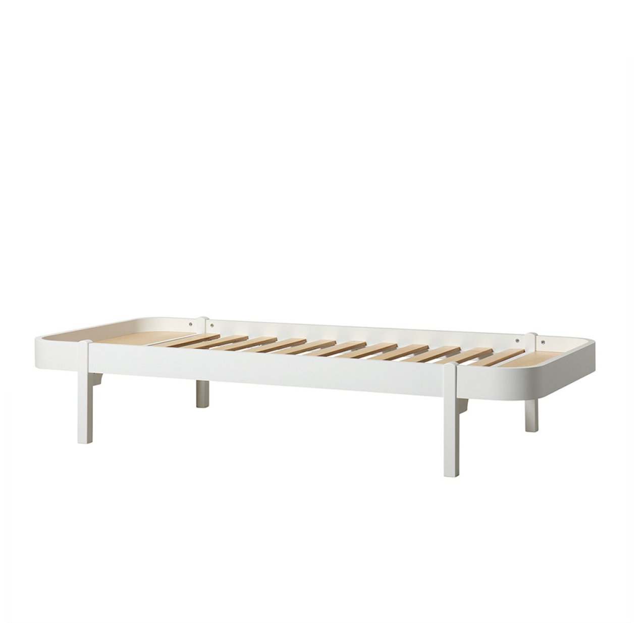 Lit enfant Wood Lounger 90x200 - Blanc