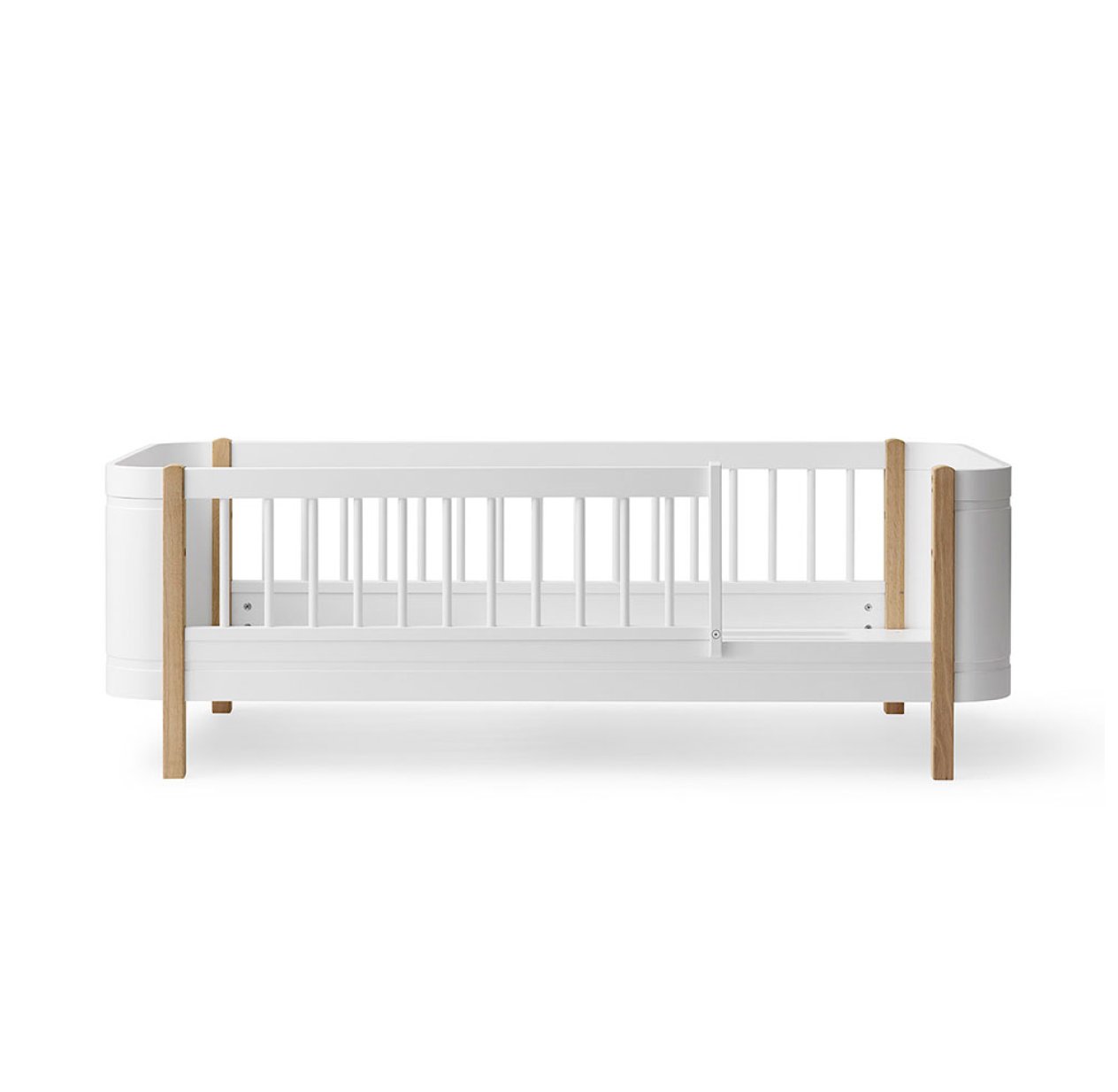 Lit junior Wood Mini+ - Blanc/Chêne