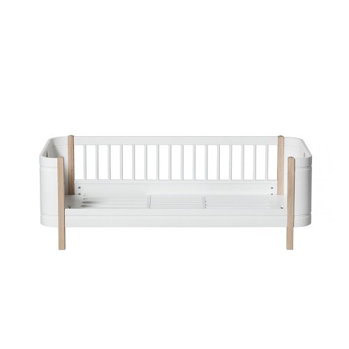 Lit junior Wood Mini+ - Blanc/Chêne