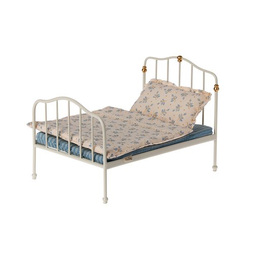 Lit de Souris Vintage Mniature - Blanc