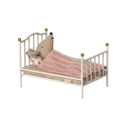 Lit de Souris Vintage Miniature - Ecru