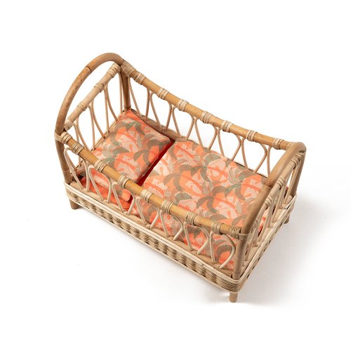 Lit en rotin pour poupée Jambi - Palm Trees