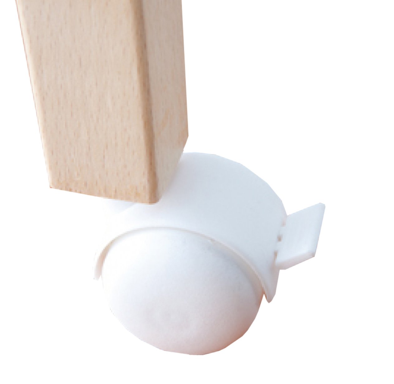 Sachet de 4 roulettes pour lit bébé Rémi - Blanc