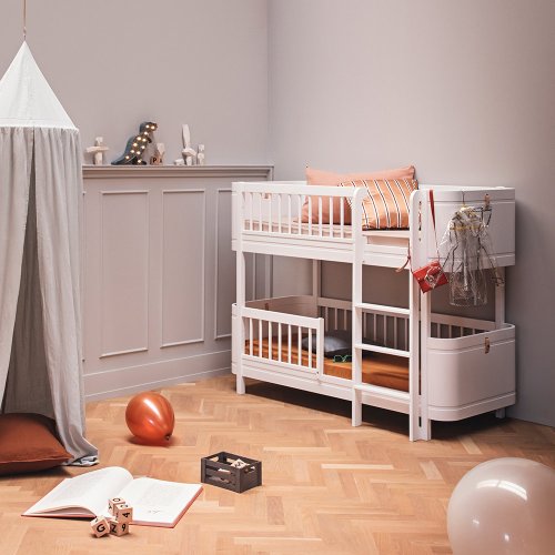 Lit superposé junior Wood Mini+ - Blanc