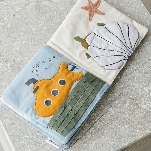 Livre sensoriel Sammy Créatures Marines - Bleu