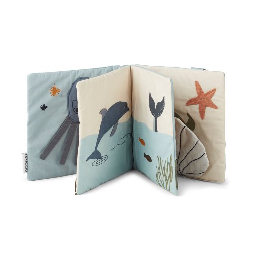 Livre sensoriel Sammy Créatures Marines - Bleu