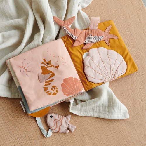 Livre sensoriel Sammy Créatures Marines - Rose