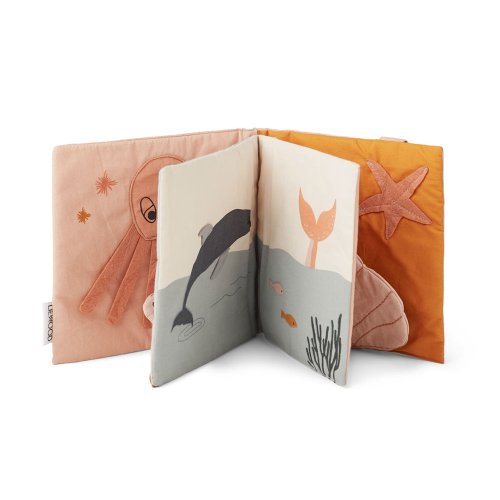 Livre sensoriel Sammy Créatures Marines - Rose