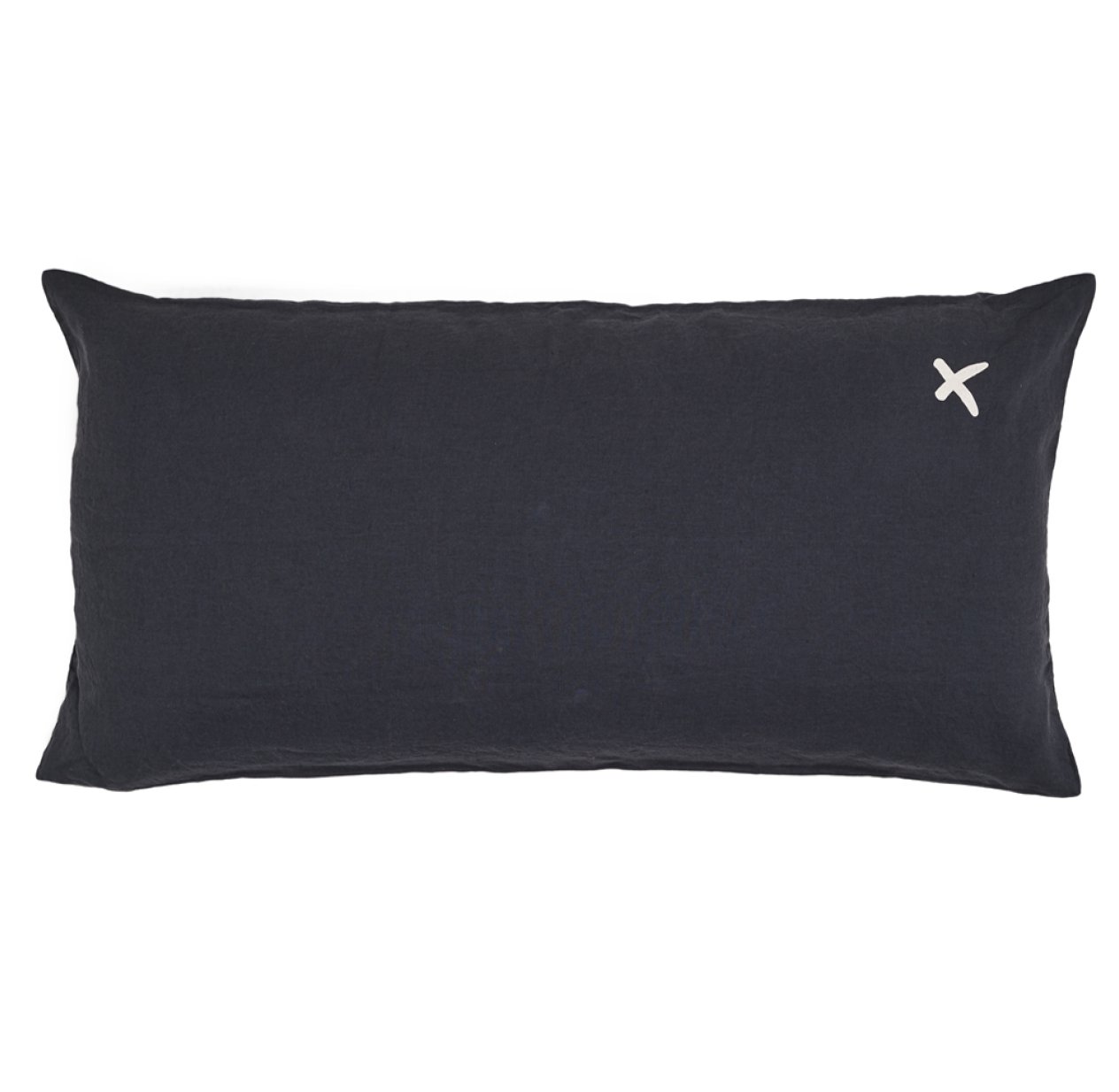 Coussin XL rectangulaire Lovers charbon - Noir