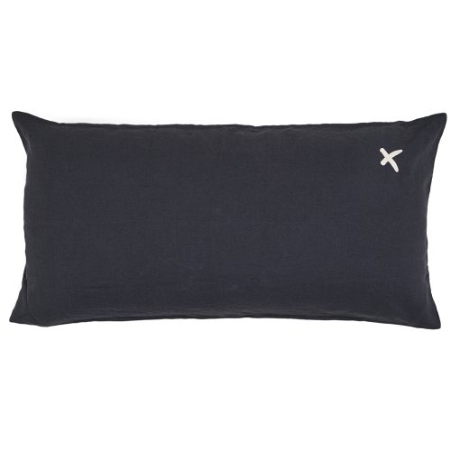 Coussin XL rectangulaire Lovers charbon - Noir