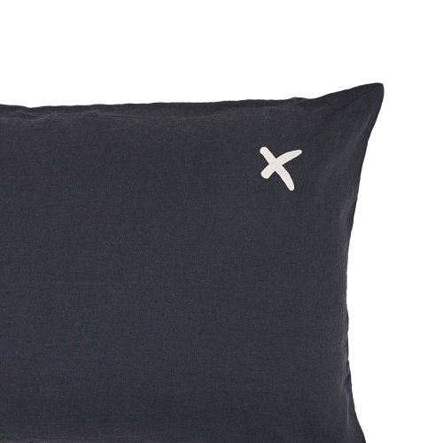 Coussin XL rectangulaire Lovers charbon - Noir