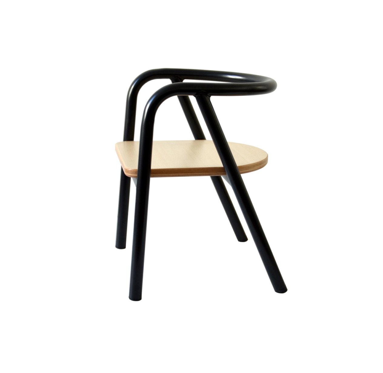 Chaise en métal enfant Hito - Noir