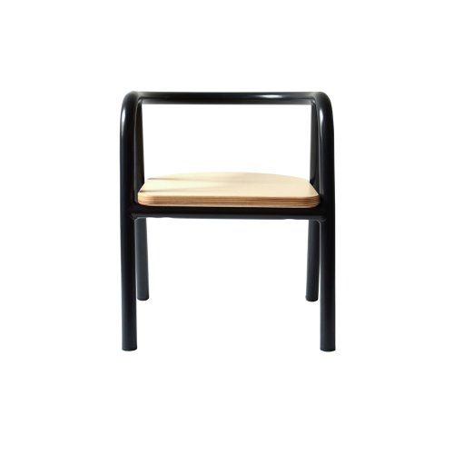 Chaise en métal enfant Hito - Noir