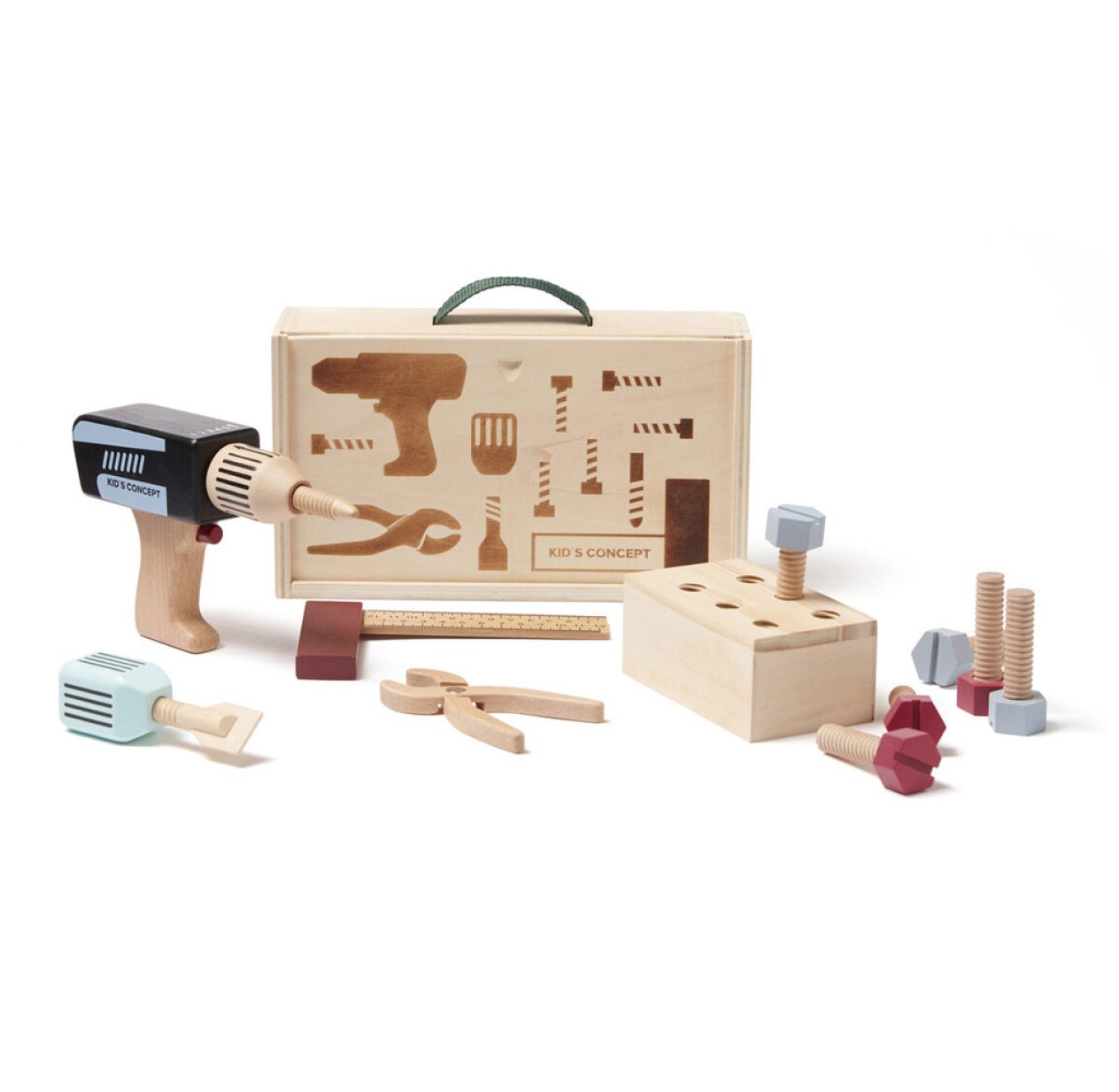 Cadeau Enfant 2 Ans Boîte à Outils En Bois Pour Enfants Greens Series - Avec Marteau, Tournevis, Scie, Vis - Jouet Bricolage Table Enfant Cadeau Enfant 2 Ans Boîte à Outils En Bois Pour Enfants Greens Series - Avec Marteau, Tournevis, Scie, Vis - Jouet Bricolage Table Enfant