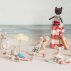 Matelas de plage miniature - Fleurs